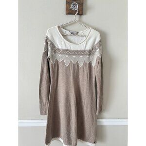 Royal Robbins Womens Size S Sweater Dress Wool Blend Nordic Long Sleeve